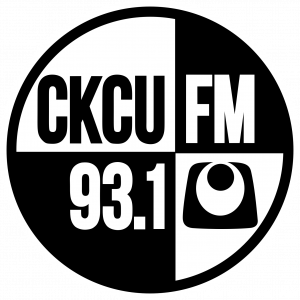 The black and white logo of CKCU FM