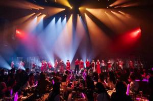 Live performers on stage in front of an audience at KZ Shanghai in Shanghai, China, showcasing the venue’s live music and club experience.