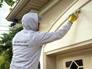 Detailed stucco painting