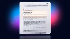Magai chat thread powered by a Claude agent which produced audio output from ElevenLabs
