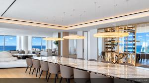 ryptic Air linear slot diffuser integrated into the ceiling of a modern luxury residence