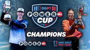 An image displaying Gannon Buhr & Silva Saarinen with their Powerball Cup 1st place awards