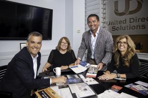 Group photo of the United Direct Solutions leadership team: Chase Kirkwood, Connie Burns, Casey Hendrick, and Karen Holliday, from left to right.