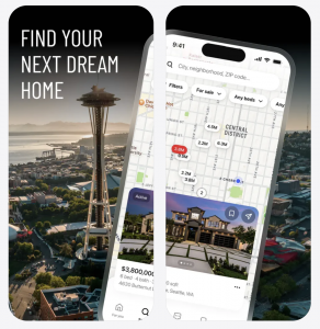 Seattle real estate agent Phil Greely's Greely Group iPhone app featuring Seattle home searches, property listings, and an interactive map.