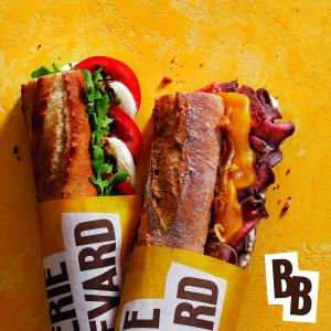 Freshly self-baked, tasty, chef-crafted baguettes from Bageterie Boulevard