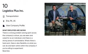 Fortune Best Workplaces in Transportation 2026 Logistics Plus 10th