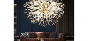 Art Deco-Inspired Crystal Branch Chandelier from GO OMG