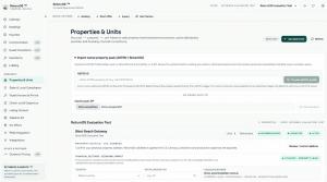 ReturnOS Properties & Units screen showing the owner-authorized ASTRO property import workflow and review controls.