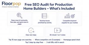 Free production homebuilder SEO audit commponents