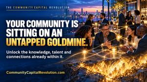 Royal blue and gold CCR banner showing connected community members above a glowing gold seam, with the headline Your Community Is Sitting on an Untapped Goldmine.