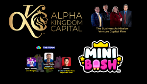 Alpha Kingdom Capital Team and logo with Mini Bash Dev Team and logo