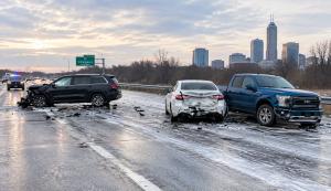 Danger of slippery roads in Indiana