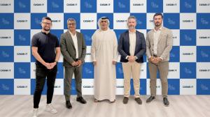 CASABOT CEO and Bahri & Mazroei Group CEO taking a picture after signing the partnership