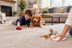Stain-resistant carpet options for residential homes