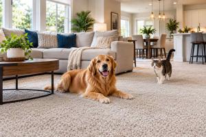 Pet-friendly carpet flooring for modern home