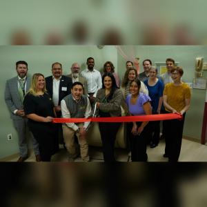 Representatives from Jovia Financial Credit Union and the Cerebral Palsy Association of Nassau County (CP Nassau) celebrate the opening of the new Sensory Experiential Environment (SEE) Room at CP Nassau’s Children’s Learning Center in Roosevelt.