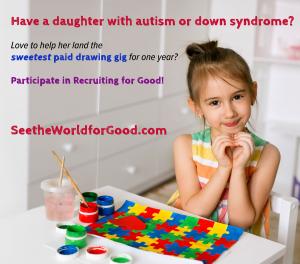 Love to Gift Your Daughter/Granddaughter the ultimate paid gig participate in Recruiting for Good to earn one of our coveted spots www.SeeTheWorldforGood.com Made Just for You!