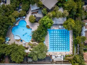 arial views of outdoor pools