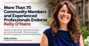 Kelly O'Haire Endorsements for South Lake Tahoe City Council