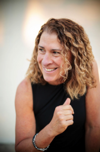 Author Honey Parker having a laugh with her photographer