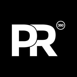White PRessence 360 logo displayed on a black background.