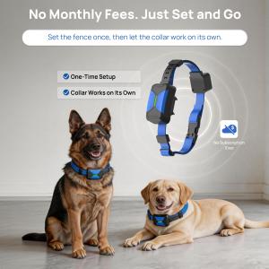 F870 GPS wireless dog fence collar with no monthly fees, one-time setup, and independent offline operation