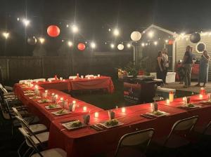 Mobile hibachi catering.
