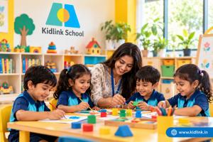 Children enjoying classroom activities at Kidlink School