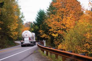Propane truck autumn