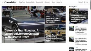 VicrezDriver homepage showing its logo, navigation and automotive article headlines on October 26, 2026.