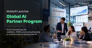 Announcement graphic introducing the Mobisoft Global AI Partner Program