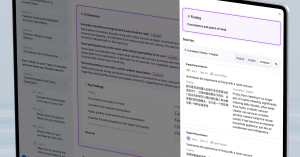 Recap product research platform AI evidence panel