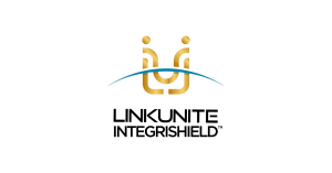 Combined LinkUnite and IntegriShield logo representing their partnership and shared commitment to women in business and marketing.