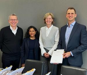 AP Ventures' senior team: Andrew Hinkly (Managing Partner), Pamela Darchiville (CFO), Penny Freer (Chairman), Kevin Eggers (Founding Partner)(