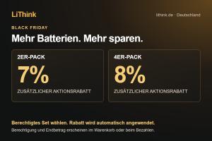 Deutsche Black-Friday-Set-Angebote: zusätzlich 7 Prozent Rabatt auf berechtigte 2er-Packs und 8 Prozent auf 4er-Packs.