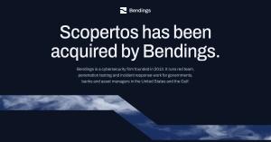 Bendings logo above the words "Scopertos has been acquired by Bendings" on a dark navy background