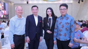 Moses Lee, Goh Pei Ming, Kerry Guo and Gary Lam at the charity dinner