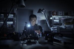 Louis Koo as detective Maximo in Mastermind (2026), a Hong Kong neo-noir crime thriller directed by James L.J. Hung, featuring a mysterious murder and police conspiracy.