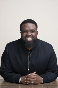 Portrait of Rev. Dr. Charlie E. Dates, senior pastor of Salem Baptist and Progressive Baptist churches in Chicago.