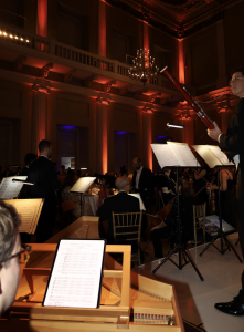 Musicians view on the room for English Chamber Orchestra Royal Gala 2026