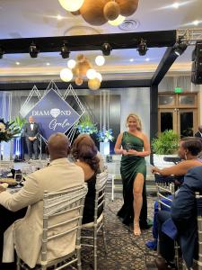 Jennifer Gaskell, owner and travel advisor of Pink Palm Travel, at the Saint Vincent Diamond Awards Gala 2026