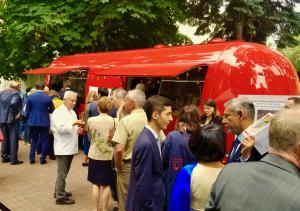 Chef Adán Medrano, from Houston, Texas, talks tacos with Russian Guests in Moscow at the US Ambassador's residence