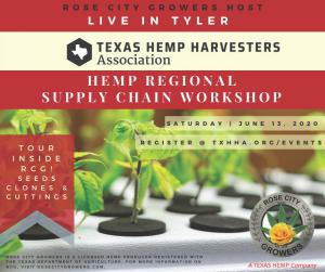 Register today to attend Tyler's Regional Hemp Supply Chain Workshop