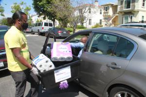 BHERC Volunteer Receives Donation Carside From Donor
