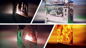 Karaj – Torching Qassem Soleimani’s banner