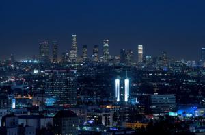 City Skyline View From A Home For Sale In Hollywood Hills