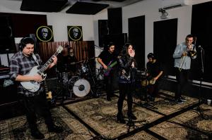 Plastic Culture performing at a LIVE studio recording at Jung Records with David Raven (drummer), Guy Azoulay (Percussion), Quinn Carson (trombone), and Oli Navarro (bass).