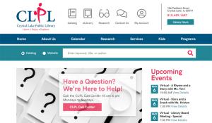 Crystal Lake Library Website (Desktop)