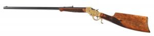 Annie Oakley's custom-made "Little Miss Sure Shot" rifle engraved with her name. Sold for $528,900. Morphy Auctions image