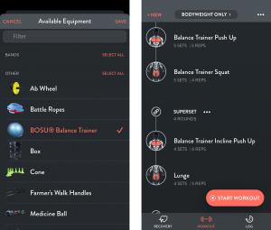 New BOSU® purchasers receive 10 free Fitbod workouts